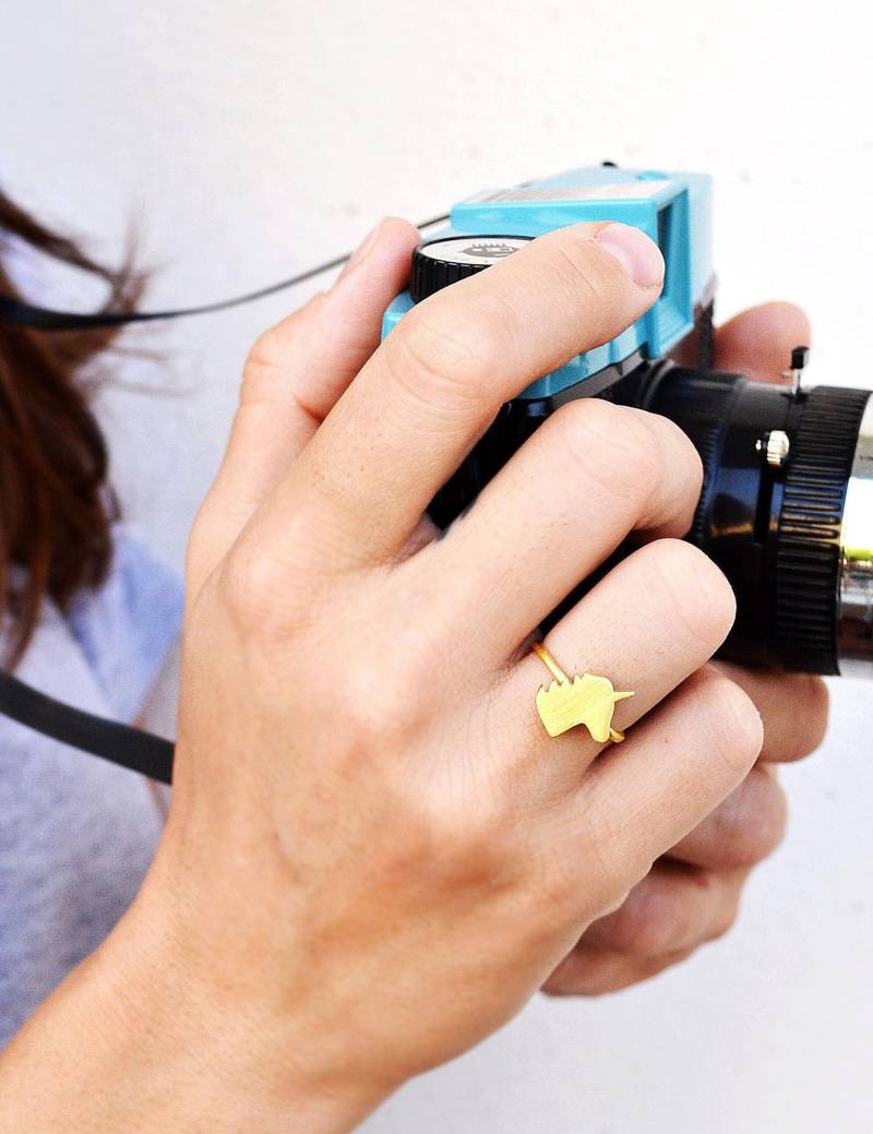 Gold Einhorn Ring - Handgemachte Sterling Silber Einstellbar Schmuck von Bubblebox