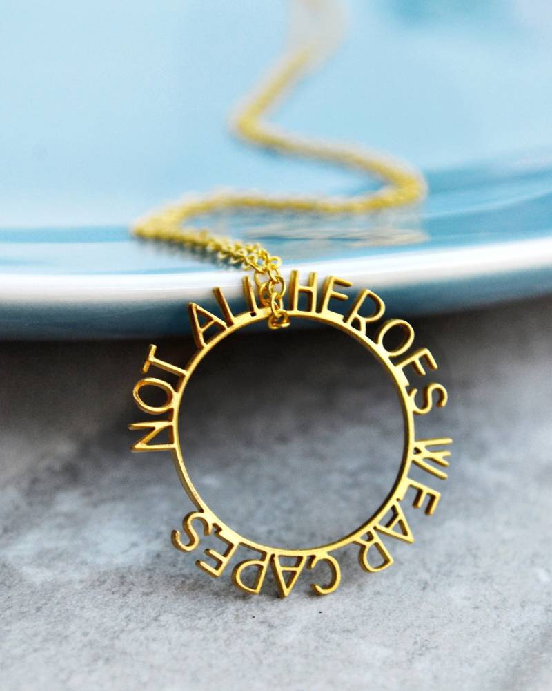 Nicht Alle Helden Tragen Umhänge Halskette, Handgefertigt Danke Dankbarkeit Schmuck Geschenk, Gesundheit Wesentliche Arbeiter Alltag Symbolisch von Bubblebox
