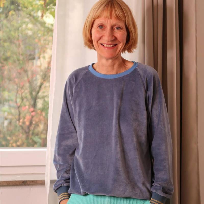 Nicki Sweatshirt Langarm Jeansblau von Bubblebunt