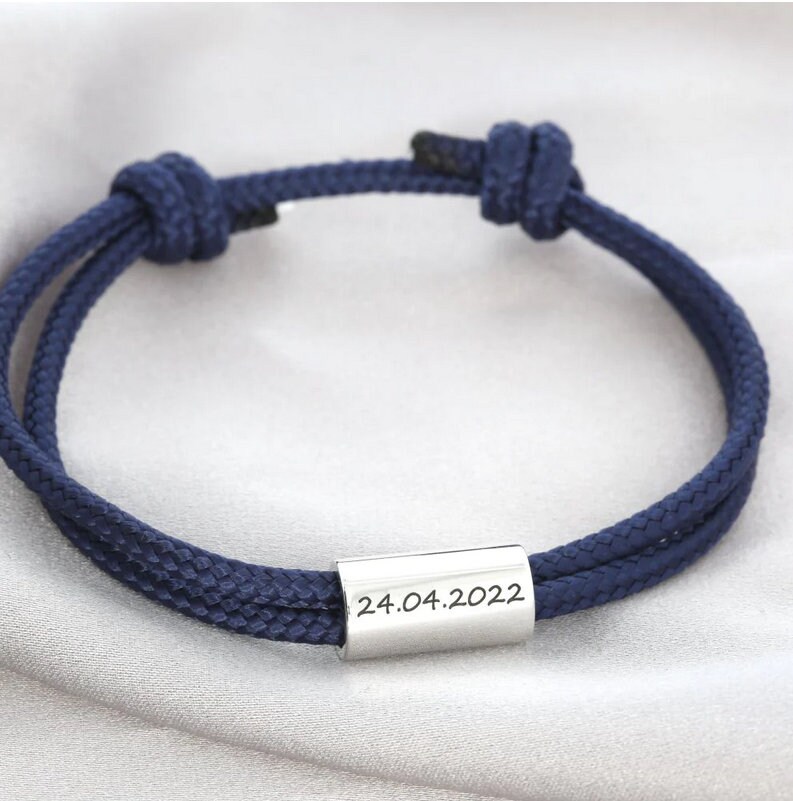 Armband Segelseil Mit Gravur - 3mm Band Verschiedene Farben Anhänger Familie Rolle Poliert Damen Herren Kinder Ichthys von BubiduDE