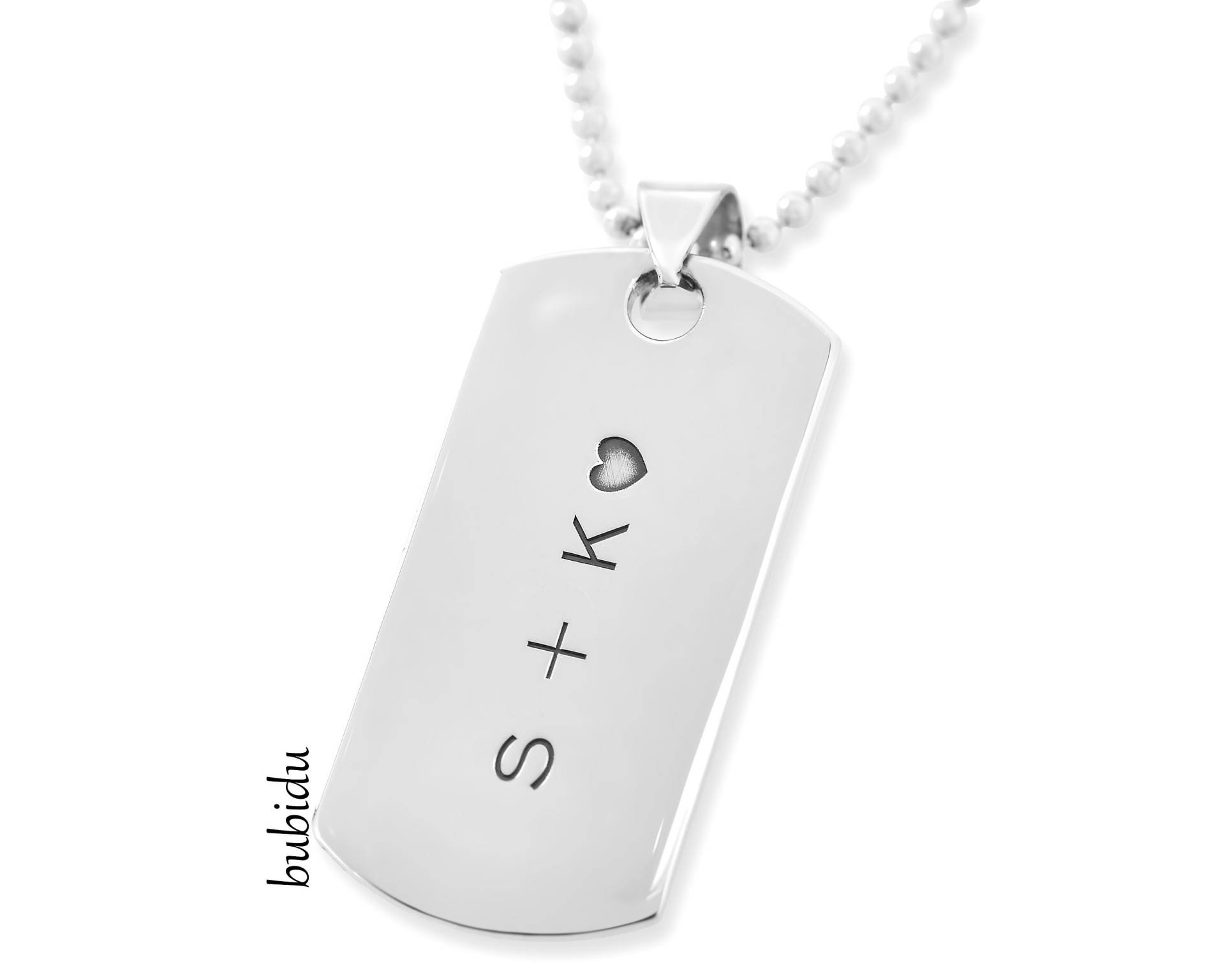 Herrenschmuck Mit Gravur Dog Tag Silber Kette Herren Schmuck Text 925 Sterling Männerkette Namen Anhänger Geschenk Mann Valentinstag von BubiduDE