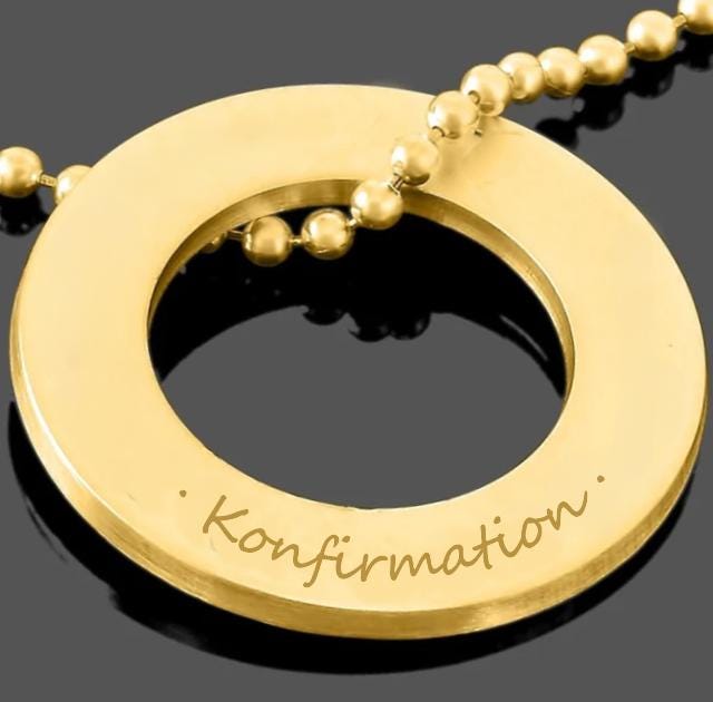 Kette Gravur Namenskette Gold Valentinstag Damenschmuck Personalisierter Anhänger Ring Namen Erinnerung Geschenk Halskette Personalisiert von BubiduDE