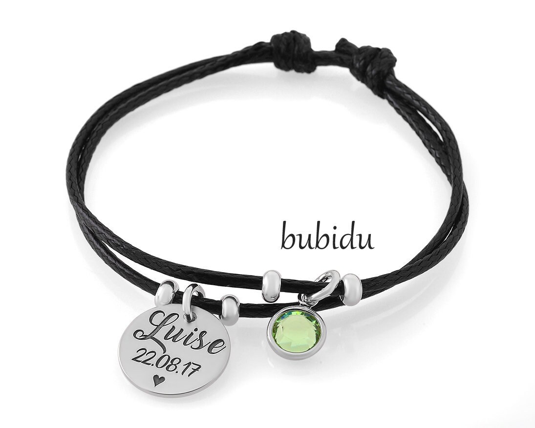 Namensarmband Geschenk Geburt Armband Name Kinder von BubiduDE