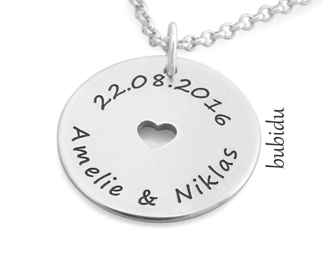 Namenskette Silber, Schmuck Gravur, Geschenk Für Mama Oma Liebe Hochzeit, Personalisiert von BubiduDE