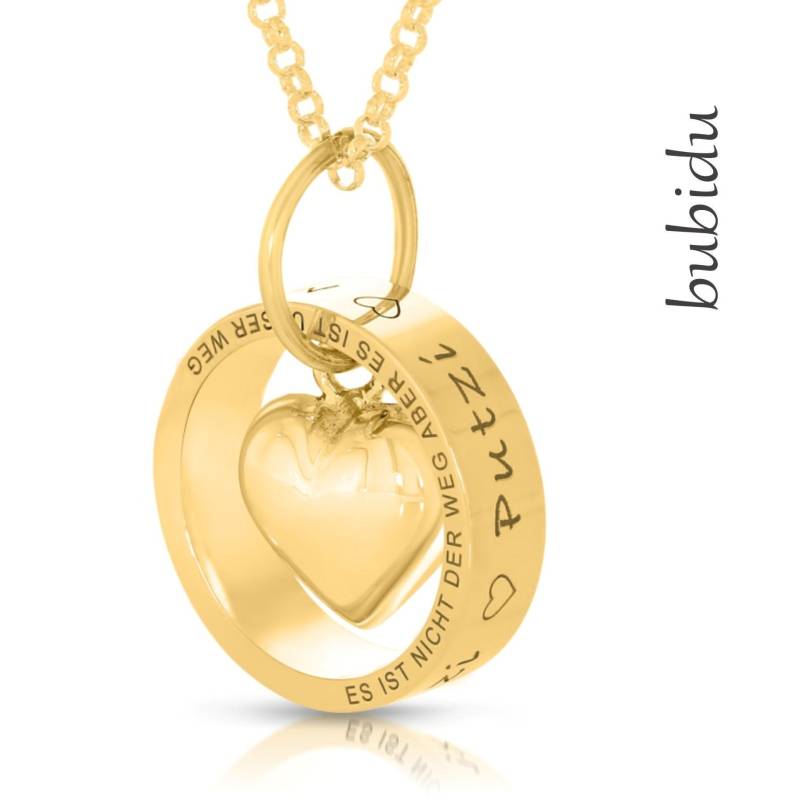 Ringe Familie Taufring Mit Spruch Ring Anhänger Herz Kette Gravur Namenskette Schmuck 925 Silber Geschenk Mutter Namen Silberring Bubidu von BubiduDE