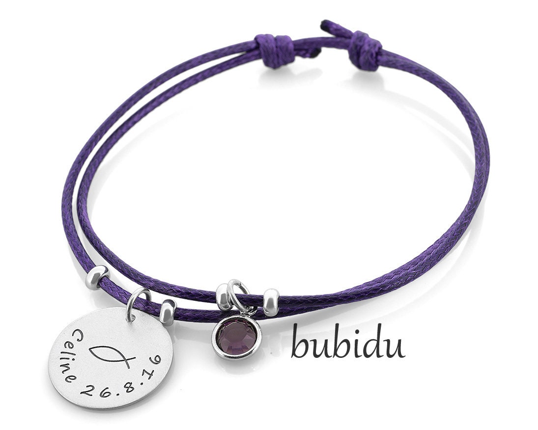 Taufarmband Gravur, Armband Taufe Name, Besonderes Geschenk, Tauffisch von BubiduDE