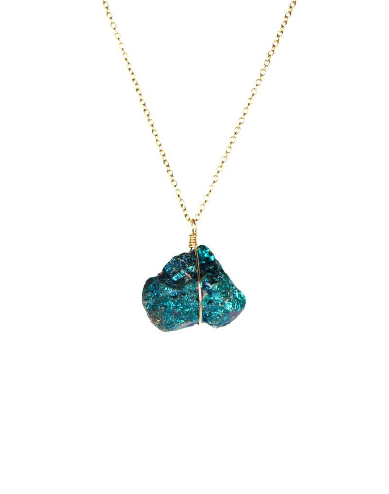 Buntkupfer-Kristall, Chalkopyrit-Kette, Regenbogen-Halskette, Buntkupfer-Kette Buntkupfer-Kristall, Chalkopyrit-Kette, Regenbogen-Halskette, Buntkupfer-Kette von BubuRuby