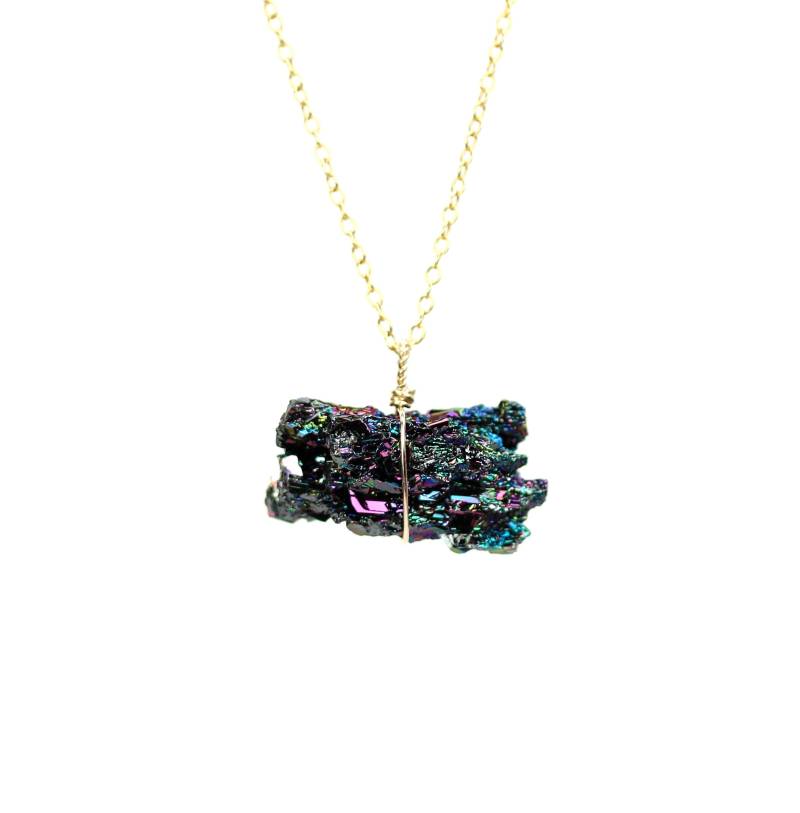 Carborundum Kette - Karborundum Regenbogen Schimmernde Rohstein Edelstein Carborundum Kette - Karborundum Regenbogen Schimmernde Rohstein Edelstein von BubuRuby