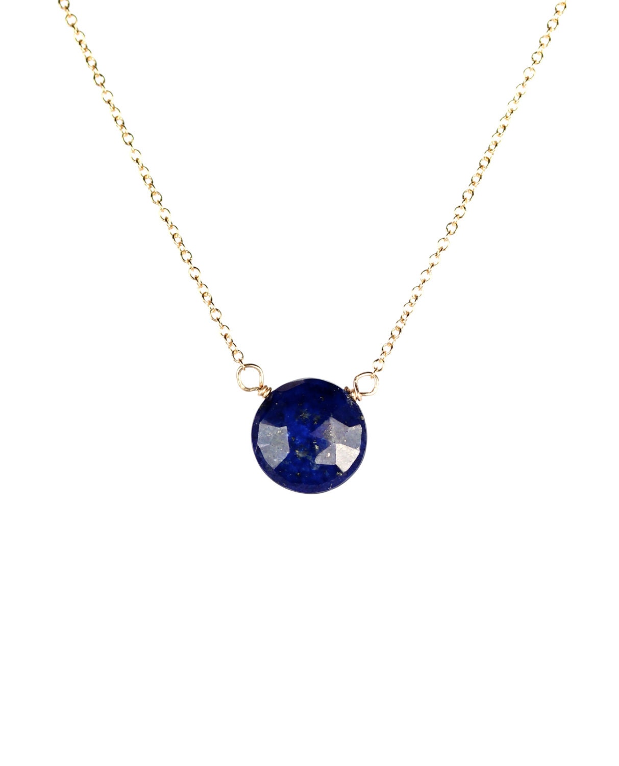 Facettierte Lapis Lazuli Kette 14K Gold Filled Kette, Dezember Geburtsstein von BubuRuby