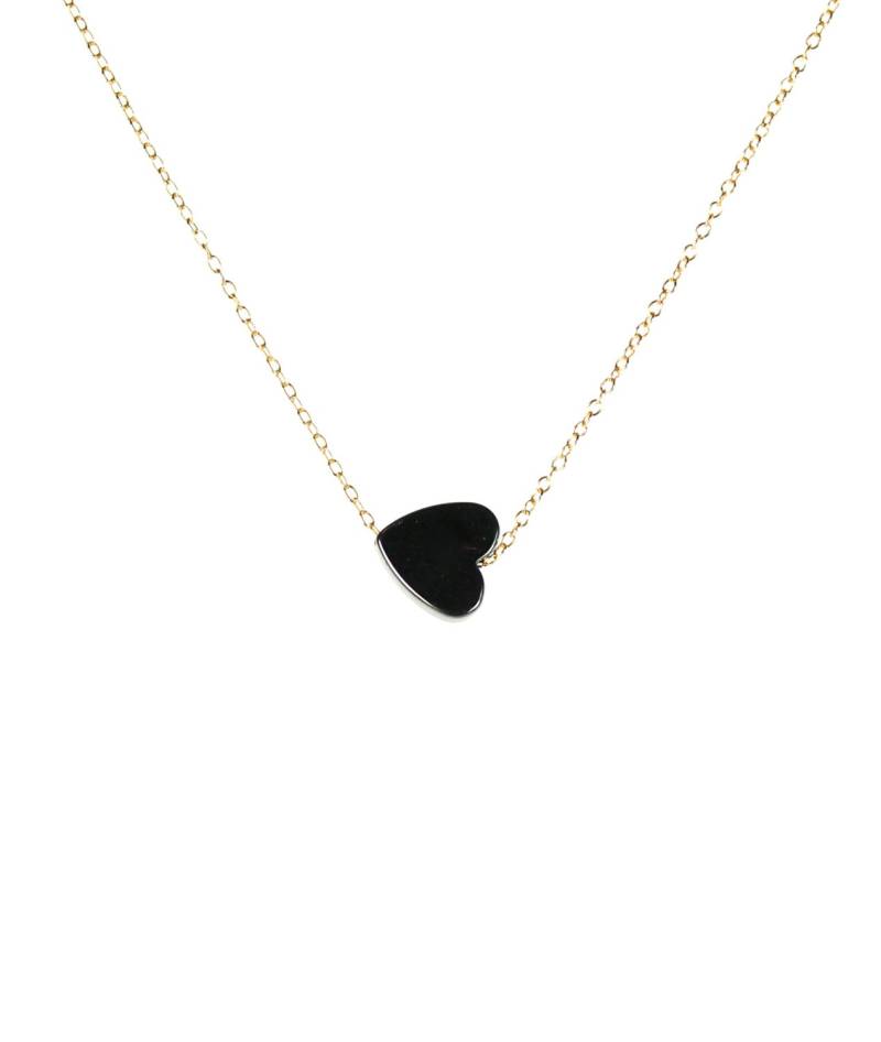 Herz Halskette - Hämatit Winziger Anhänger Horizontale Ein Kleines An Einer 14K Gold Filled Oder 925 Sterling Silber Kette Herz Halskette - Hämatit Winziger Anhänger Horizontale Ein Kleines An Einer 14K Gold Filled Oder 925 Sterling Silber Kette von BubuRuby