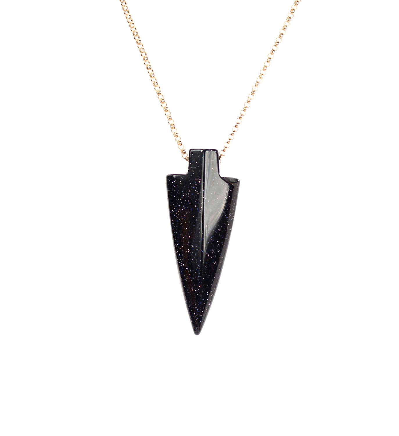 Goldstone Pfeilspitze Kette 14K Gold Filled Kette Goldstone Pfeilspitze Kette 14K Gold Filled Kette von BubuRuby