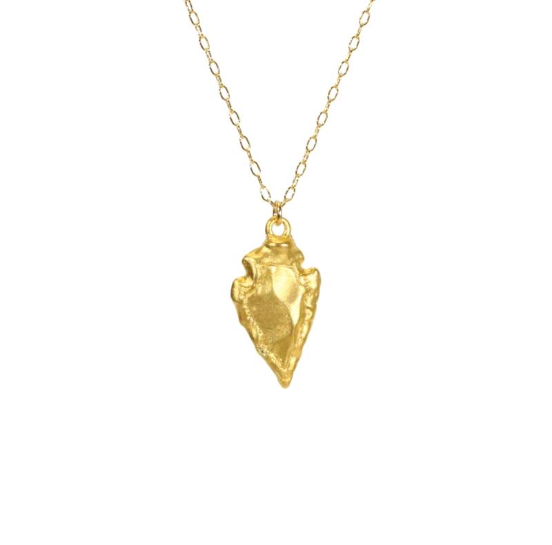 Pfeilspitze Halskette, Anhänger, Spike Boho Goldspitze, Eine Gold Vermeil An Einer 14K Gold Gefüllt Kette Pfeilspitze Halskette, Anhänger, Spike Boho Goldspitze, Eine Gold Vermeil An Einer 14K Gold Gefüllt Kette von BubuRuby