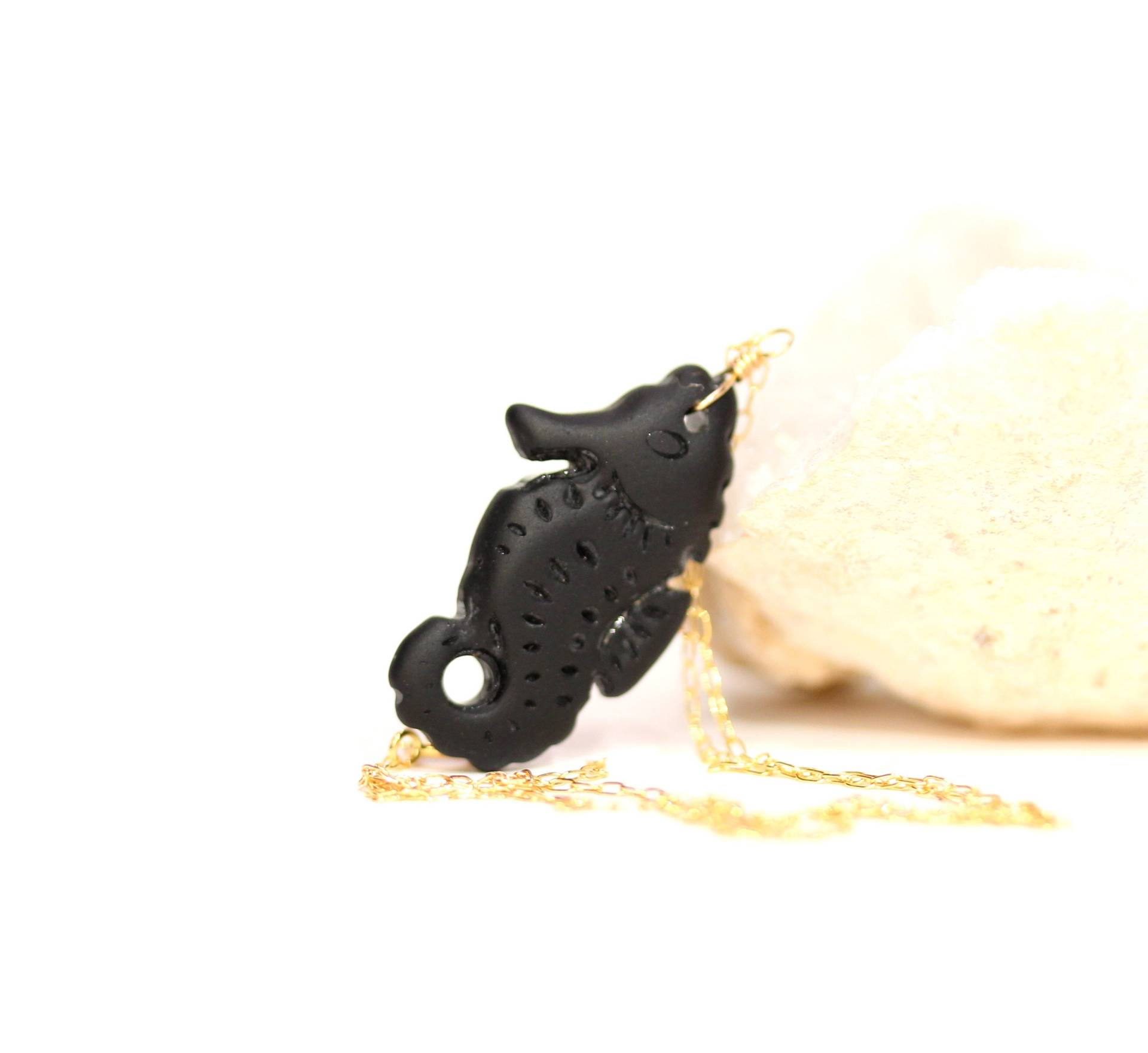 Seepferdchen Halskette - Seeglas Schmuck Glas Strandschmuck von BubuRuby