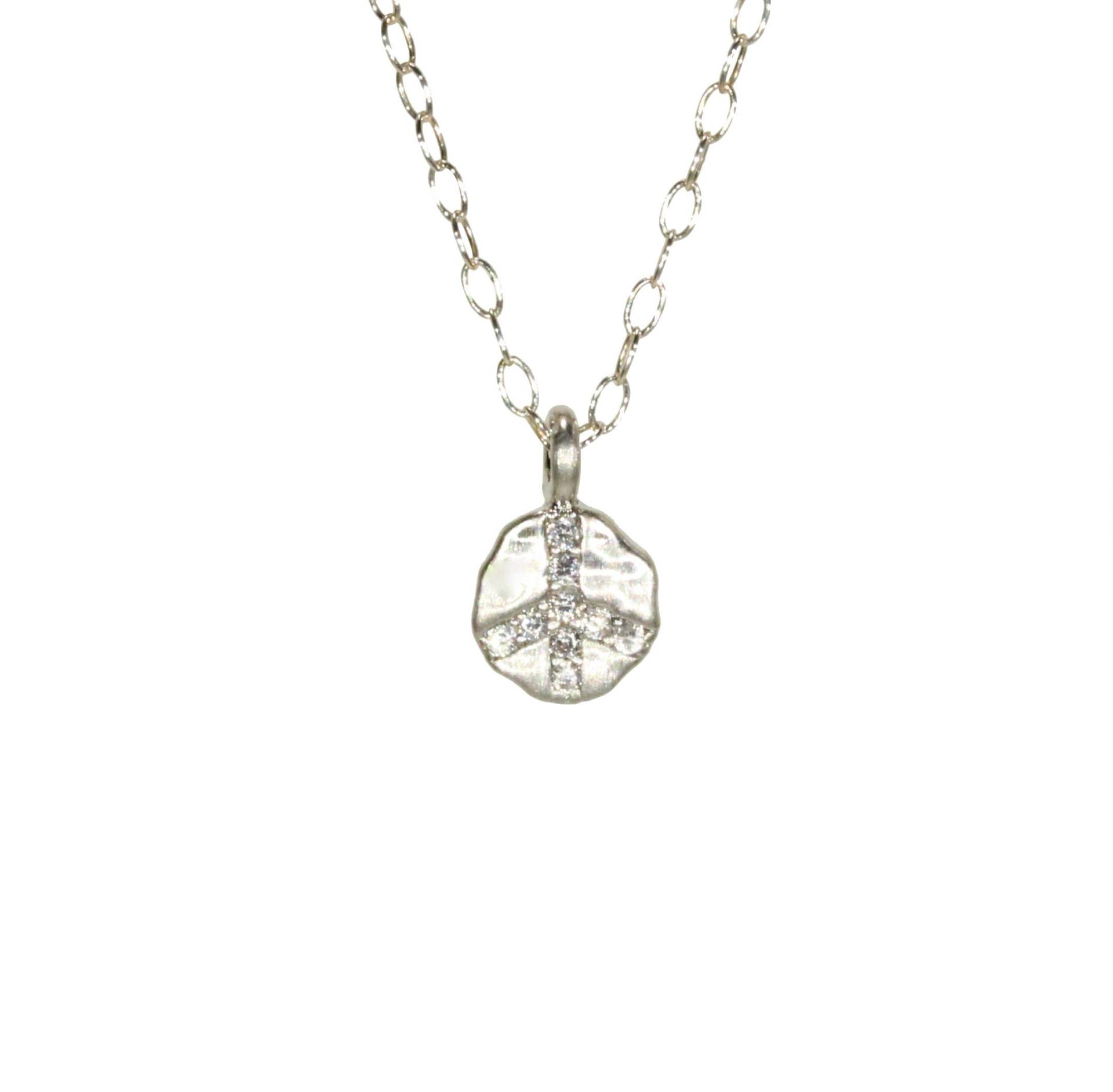 Zierliche Peacezeichen Kette Aus Sterling Silber Silber Funkelndes Kristall Peace Symbol Zierliche Peacezeichen Kette Aus Sterling Silber Silber Funkelndes Kristall Peace Symbol von BubuRuby