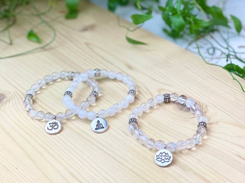 Symbol Armband - Bergkristall Lotus Buddha Om von BubusWonderland