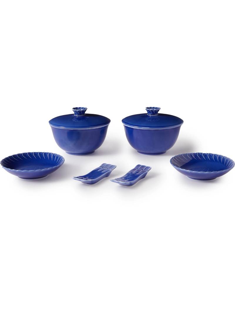 Buccellati - Ginori Asia Set of Two Porcelain Bowls and Chopstick Holders - Men - Blue von Buccellati