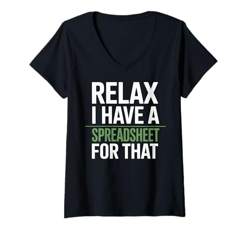 Damen Relax I Have A Spreadsheet for That Tabellenkalkulation T-Shirt mit V-Ausschnitt Damen Relax I Have A Spreadsheet for That Tabellenkalkulation T-Shirt mit V-Ausschnitt von Buchhalter Buchführer Datenanalyst