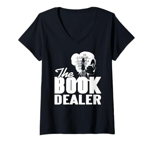 Damen Die Bücherhändlerin Clevere Bibliothekarin Humor T-Shirt mit V-Ausschnitt von Buchsortiererin Witz Für Leseratten Frauen