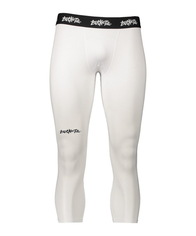 Bucketz Jogginghose Bucketz 3/4 Compression Tight Weiß Tights Herren von Bucketz