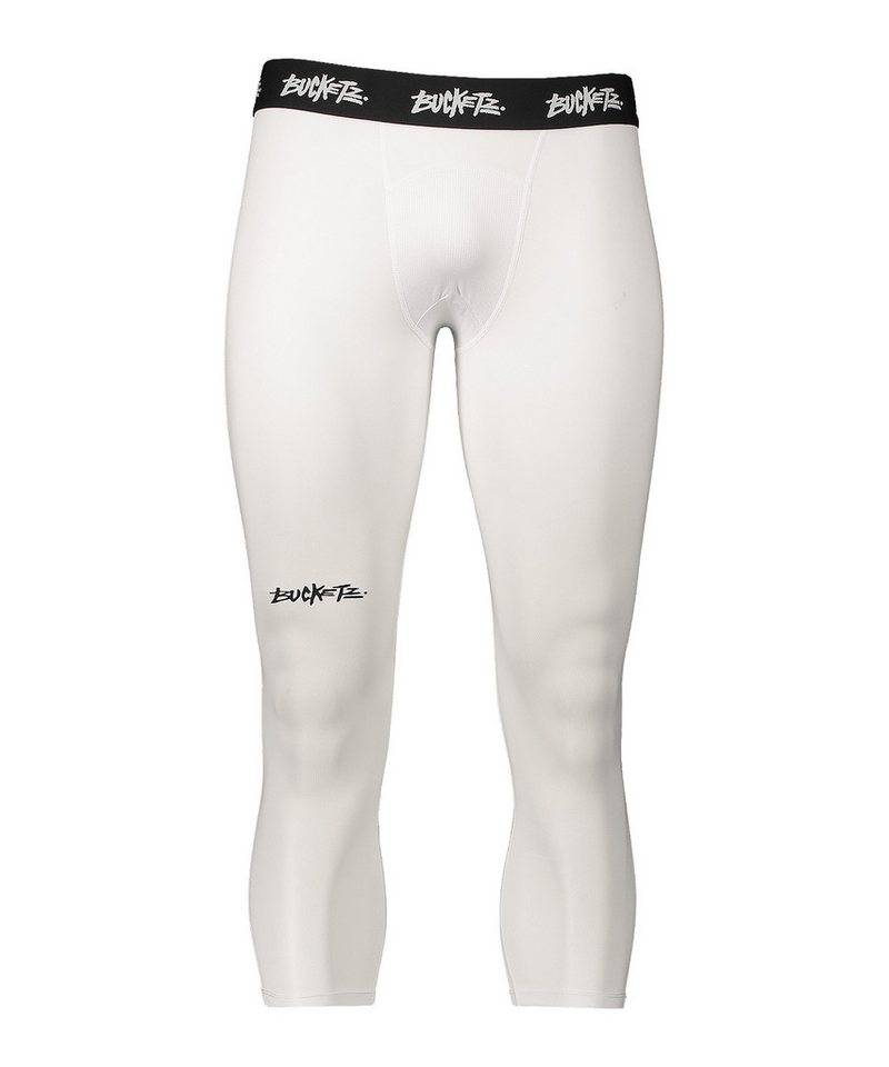 Bucketz Jogginghose Bucketz 3/4 Compression Tight Weiß Tights Herren von Bucketz