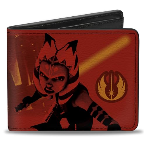 Bifold PU Star Wars The Clone Wars Ahsoka Jedi Knight Action Pose Orang von Buckle-Down
