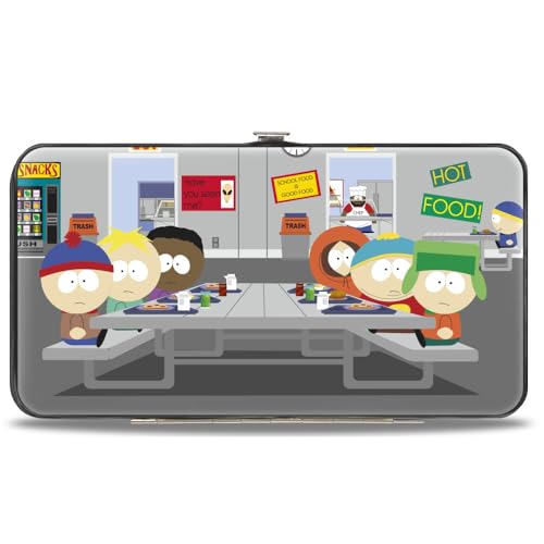 Buckle-Down Comedy Central Wallet Hinged South Park Boys Group Cafeteria Table Scene Vegan Leather von Buckle-Down