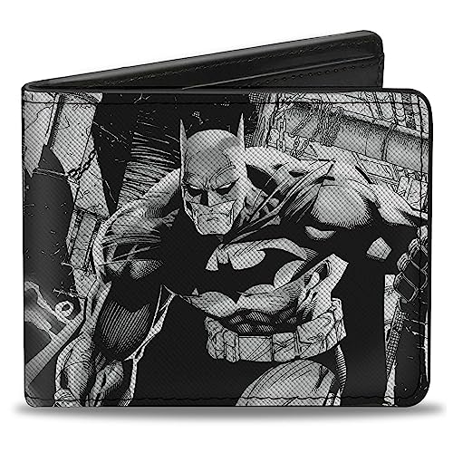 Buckle-Down DC Comics Geldbörse, Bifold, Batman Jim Lee Hush Kette und Grappling Hook Bleistifte, veganes Leder, 4.0" x 3.5", Casual von Buckle-Down