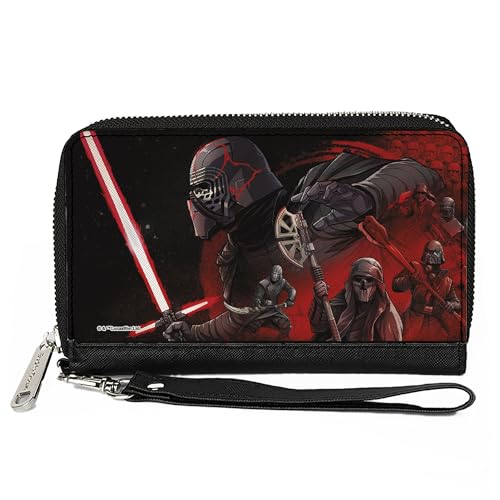 Buckle-Down Damen-Geldbörse aus PU-Reißverschluss, rechteckig, Star Wars Kylo Ren, 19,1 x 11,4 cm, Star Wars Kylo Ren, 7.5"x4.5", Buckle-down PU Geldbörse mit Reißverschluss rund – Star Wars Kylo Ren von Buckle-Down