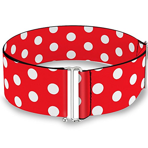 Buckle-Down Damen Gürtel Minnie Mouse Polka Dots Rot Weiß 71 bis 132 cm Mehrfarbig von Buckle-Down
