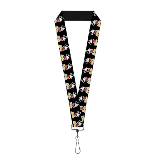 Buckle Down Damen Lanyard-1.0-Classic Mickey Mouse Pose Black Schlsselanhnger, Mehrfarbig, Einheitsgröße von Buckle-Down