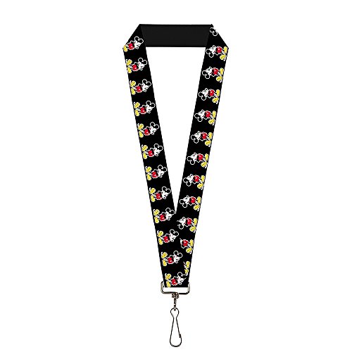 Buckle Down Damen Lanyard-1.0-Classic Mickey Mouse Pose Black Schlsselanhnger, Mehrfarbig, Einheitsgröße von Buckle-Down