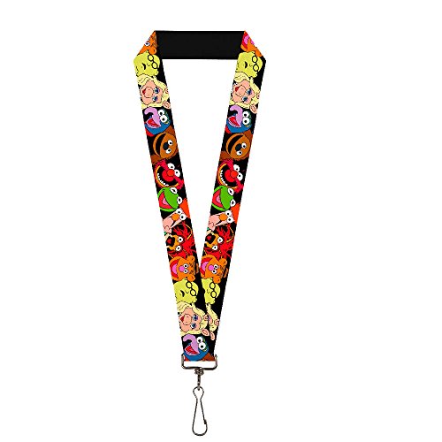 Buckle Down Damen Lanyard-1.0"-Muppets Faces Black Schlüsselanhänger, Mehrfarbig, Einheitsgröße von Buckle-Down