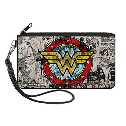 Buckle-Down Damen Zip Wallet Wonder Woman Small Geldbörse, Mehrfarbig, 16.5 cm x 8.89 cm von Buckle-Down