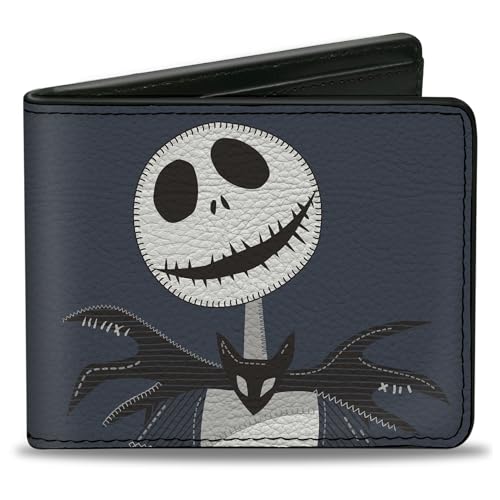 Buckle-Down Disney Wallet Bifold The Nightmare Before Christmas Jack and Zero Pose Blue Veganes Leder, Blau, 4.0" x 3.5", Casual Buckle-Down Disney Wallet Bifold The Nightmare Before Christmas Jack and Zero Pose Blue Veganes Leder, Blau, 4.0" x 3.5", Casual von Buckle-Down