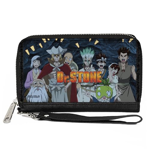 Buckle-Down Dr. Stone Geldbörse mit Reißverschluss, Dr. Stone Nine Character Group Cave Pose und Title Logo Blues, veganes Leder Buckle-Down Dr. Stone Geldbörse mit Reißverschluss, Dr. Stone Nine Character Group Cave Pose und Title Logo Blues, veganes Leder von Buckle-Down