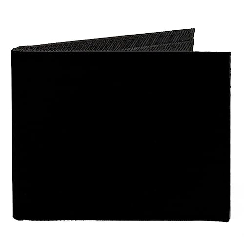 Buckle-Down Geldbörse, doppelt gefaltet, einfarbig, schwarz, Canvas, Schwarz, 4.0" x 3.5", Casual von Buckle-Down