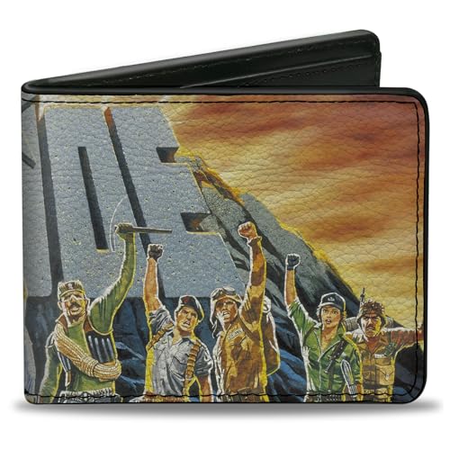 Buckle-Down Hasbro Wallet Bifold GI Joe Retro Yo Joe Stone Group Pose, veganes Leder, Mehrfarbig, 4.0" x 3.5", Casual von Buckle-Down