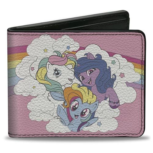 Buckle-Down Hasbro Wallet Bifold My Little Pony Three Pony Rainbow Cloud Pose Pink Vegan Leder, Pink, 4.0" x 3.5", Casual Buckle-Down Hasbro Wallet Bifold My Little Pony Three Pony Rainbow Cloud Pose Pink Vegan Leder, Pink, 4.0" x 3.5", Casual von Buckle-Down