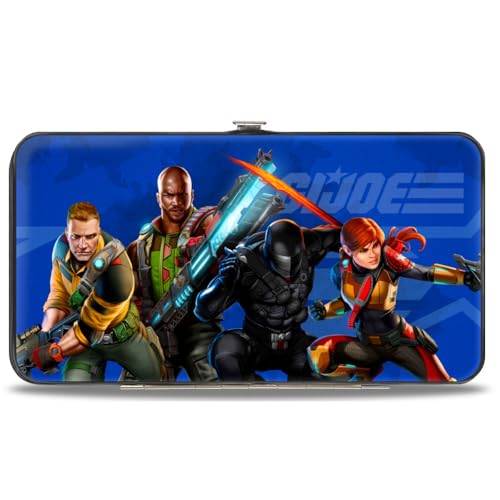 Buckle-Down Hasbro Wallet Hinged GI Joe Unit Agents Group Pose and Logo Blues, Veganes Leder, Blau, 7" x 4", Casual von Buckle-Down
