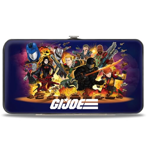 Buckle-Down Hasbro Wallet Hinged GI Joe Universe Agents Explosion Group Pose and Logo Blue Vegan Leather, Blau, 7" x 4", Casual Buckle-Down Hasbro Wallet Hinged GI Joe Universe Agents Explosion Group Pose and Logo Blue Vegan Leather, Blau, 7" x 4", Casual von Buckle-Down