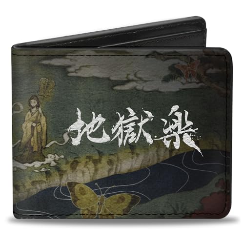 Buckle-Down Hell's Paradise Wallet Bifold Hell's Paradise Scene und Title Logo Vegan Leder von Buckle-Down