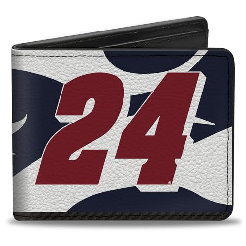 Buckle-Down Hendrick Motorsports Geldbörse, Bifold, Racer Numbers und Racing Logo, Weiss/opulenter Garten, 4.0" x 3.5", Nr. 24 von Buckle-Down