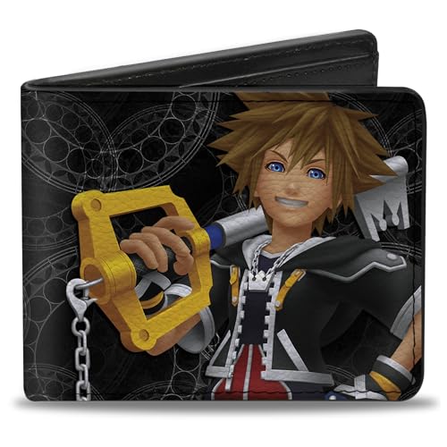 Buckle-Down Herren Bifold Wallet Kingdom Hearts Ii Reisezubehr-Bi-Fold-Brieftasche, Mehrfarbig, 4.0" x 3.5" von Buckle-Down