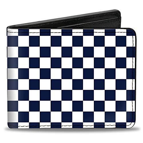 Buckle-Down Herren Bifold Wallet Checkered, 10,2 x 8,9 cm, kariert, 4.0" x 3.5", Buckle-down Bifold Wallet Checkered von Buckle-Down