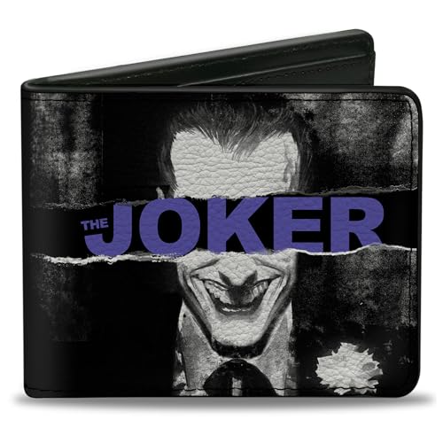 Buckle-Down Herren Bifold Wallet Joker Reisezubehr-Bi-Fold-Brieftasche, Mehrfarbig, 4.0" x 3.5" von Buckle-Down