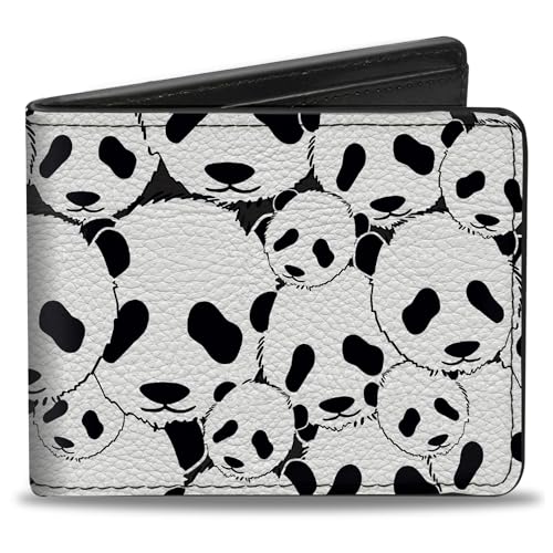 Buckle-Down Herren Bifold Wallet Panda Reisezubehr-Bi-Fold-Brieftasche, Mehrfarbig, 4.0" x 3.5" von Buckle-Down