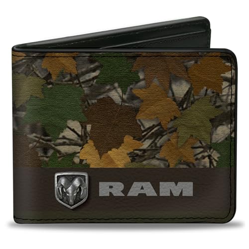 Buckle-Down Herren Bifold Wallet Ram Faltbare Geldbörse, Mehrfarbig, 4.0" x 3.5" von Buckle-Down