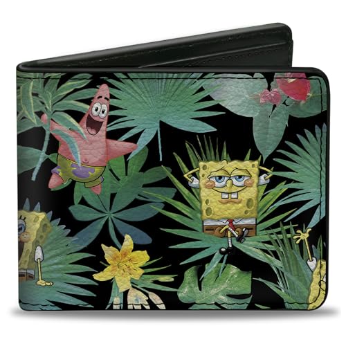Buckle-Down Herren Bifold Wallet Spongebob Schwammkopf 10,2 x 8,9 cm, SpongeBob Schwammkopf, 4.0" x 3.5", Buckle-down Bifold Wallet Spongebob von Buckle-Down