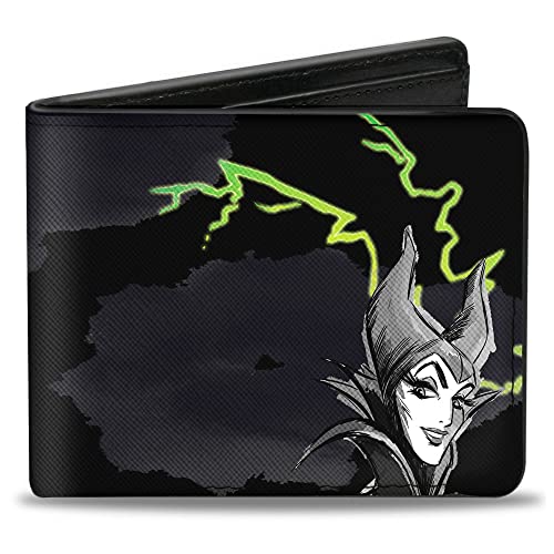 Buckle-Down Herren Geldbrse, Dornröschen Maleficent, 4.0" x 3.5" von Buckle-Down