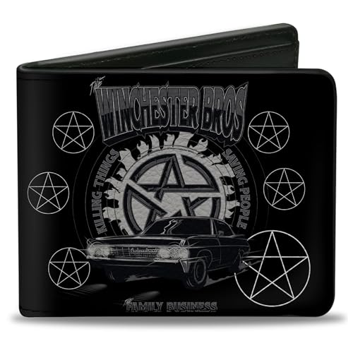Buckle-Down Herren Geldbörse, Supernatural, 4.0" x 3.5" von Buckle-Down